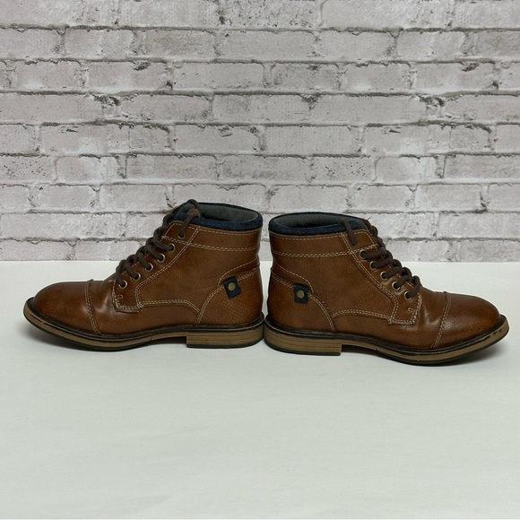 Sonoma Brown Ankle Boots Size Boy 13M Cognac - Picture 4 of 13